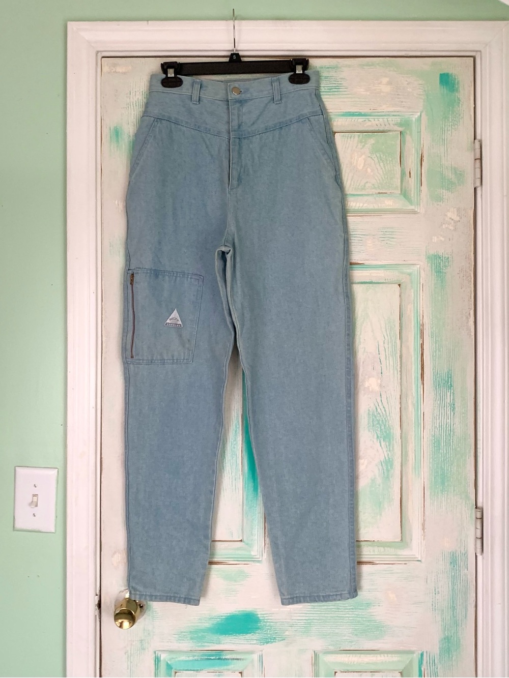 Vintage Pacific Express High Waisted Denim Jeans Size 12